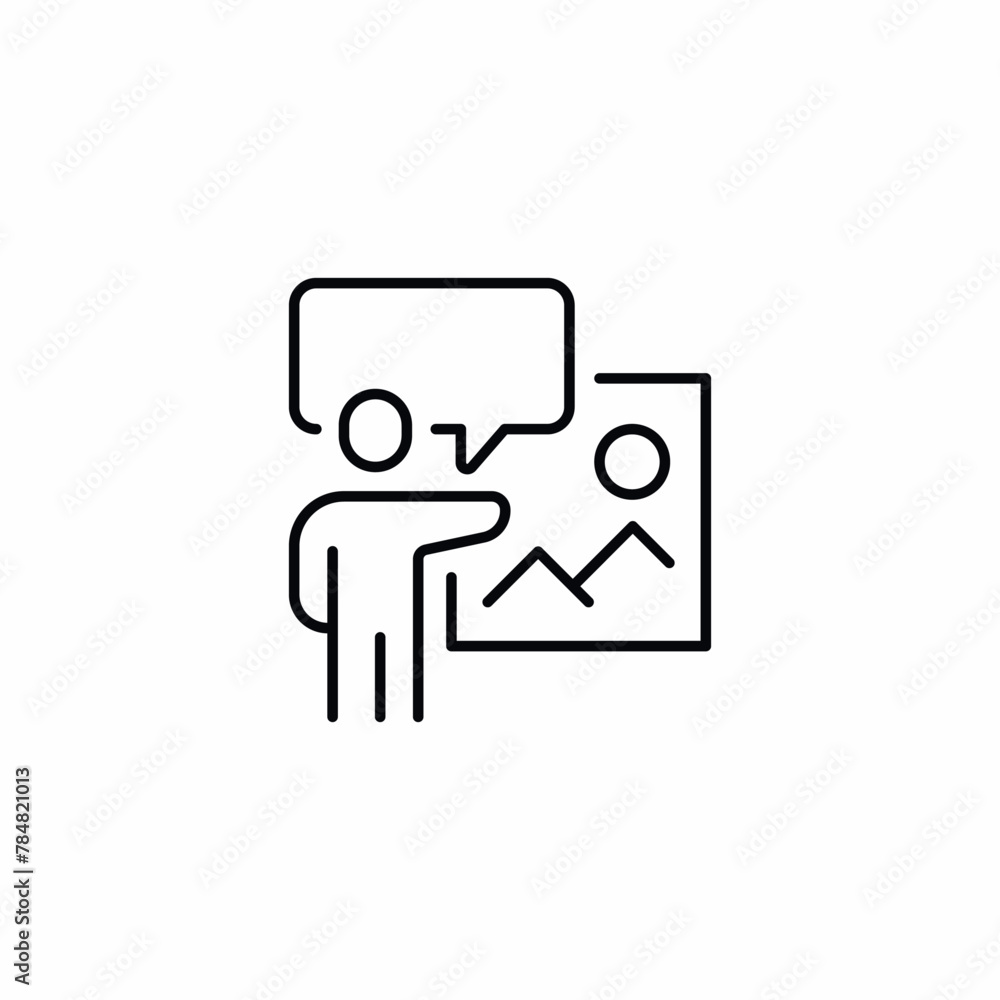 museum gallery guide explain icon museum gallery guide explain icon
