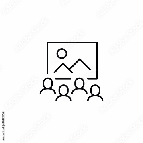people in museum picture icon