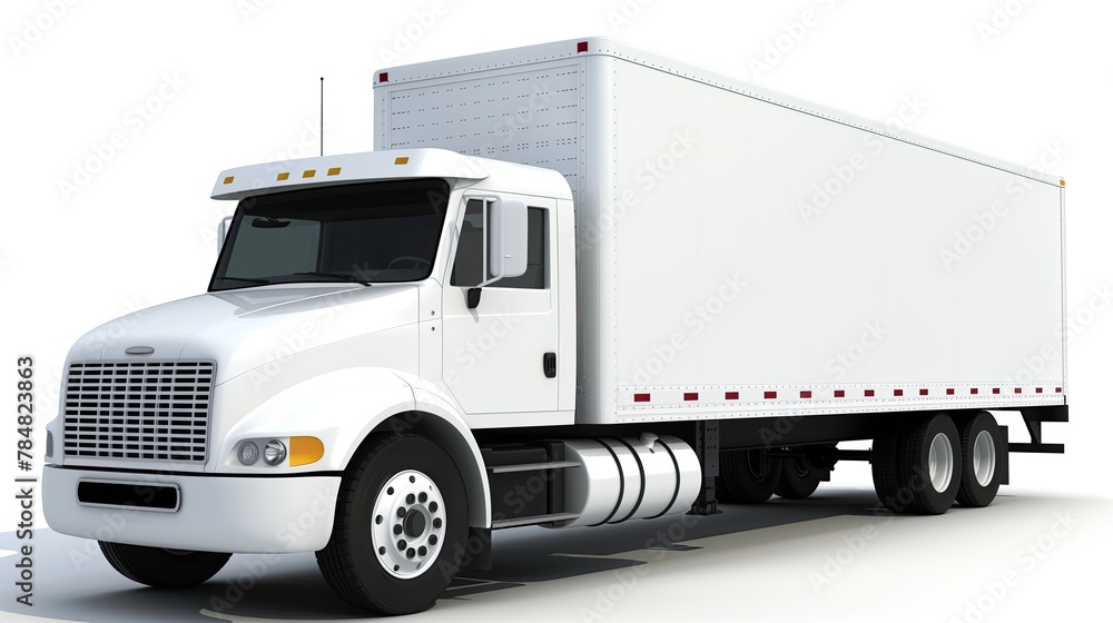 truck on white background illustration, mockup