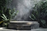 Hot Tub Surrounded by Trees and Plants