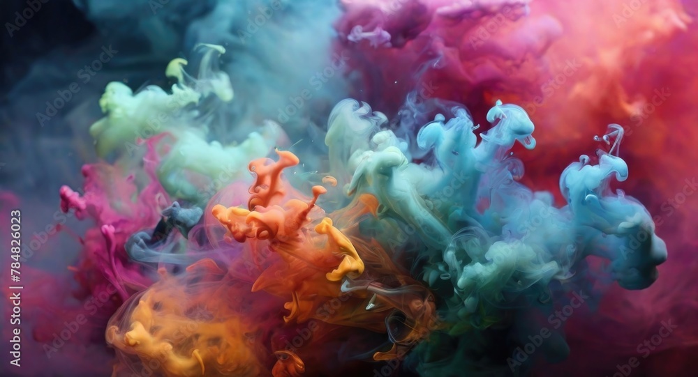 Multicolored smoke. PC wallpaper.