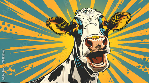 cow cartoon poster