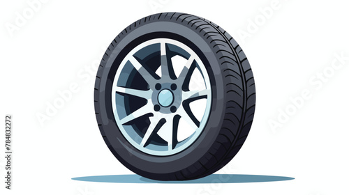 Vector image road car tire icon on white background