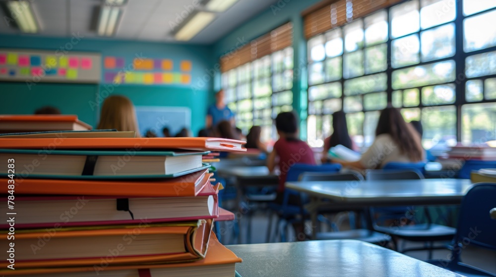 sala de aula durante uma aula, mostrando alunos concentrados estudando e o professor explicando. Esta imagem capta a dinâmica e o ambiente de aprendizado em uma sala de aula sala de aula durante uma aula, mostrando alunos concentrados estudando e o professor explicando. Esta imagem capta a dinâmica e o ambiente de aprendizado em uma sala de aula