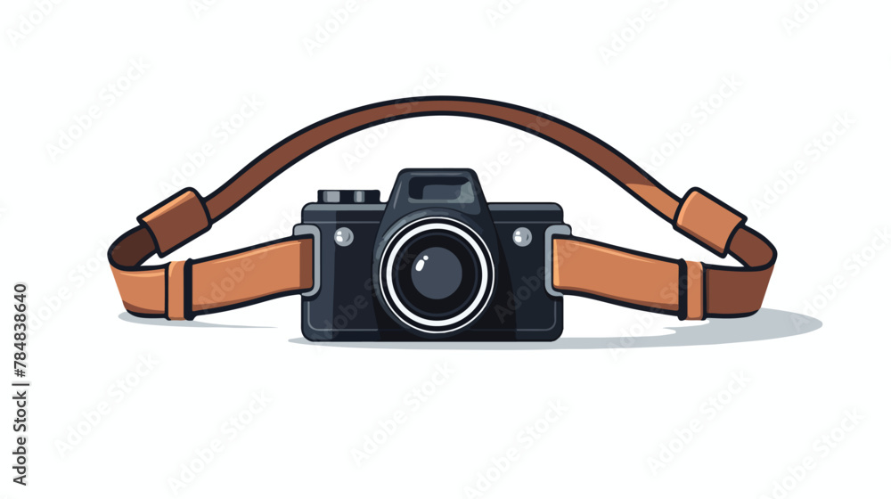 Vector image strap icon to hold camera with white background