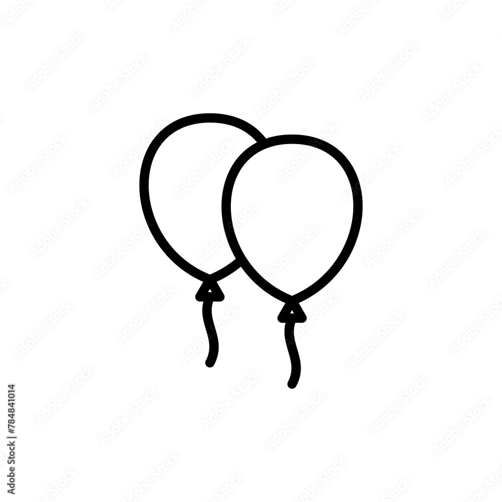 Balloon icon vector isolated on white background. party balloon icon decoration birthday vector. Balloon vector icon Balloon icon vector isolated on white background. party balloon icon decoration birthday vector. Balloon vector icon