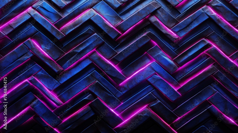 zigzag with purple, blue, pink and white lines on a black background zigzag with purple, blue, pink and white lines on a black background