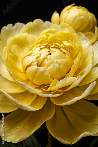 Yellow peony flower © volgariver