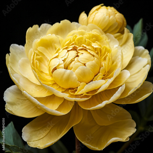 Yellow peony flower © volgariver