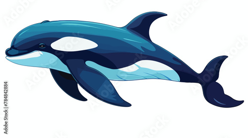 Vector of whale illustration marine life oceanic gr
