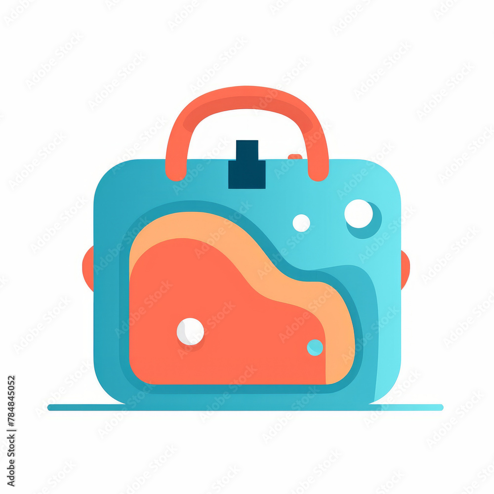 flat vector illustration of a briefcase for work, stylised, abstract, minimal, clean design, web design, graphic design,generative ai flat vector illustration of a briefcase for work, stylised, abstract, minimal, clean design, web design, graphic design,generative ai