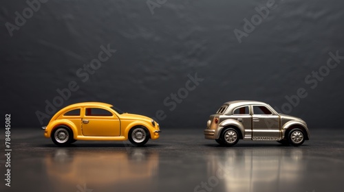 toy car on solid grey background