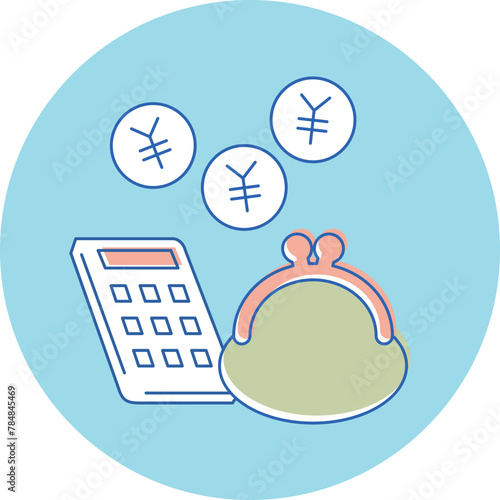 アイコン　3色　〇　費用予算