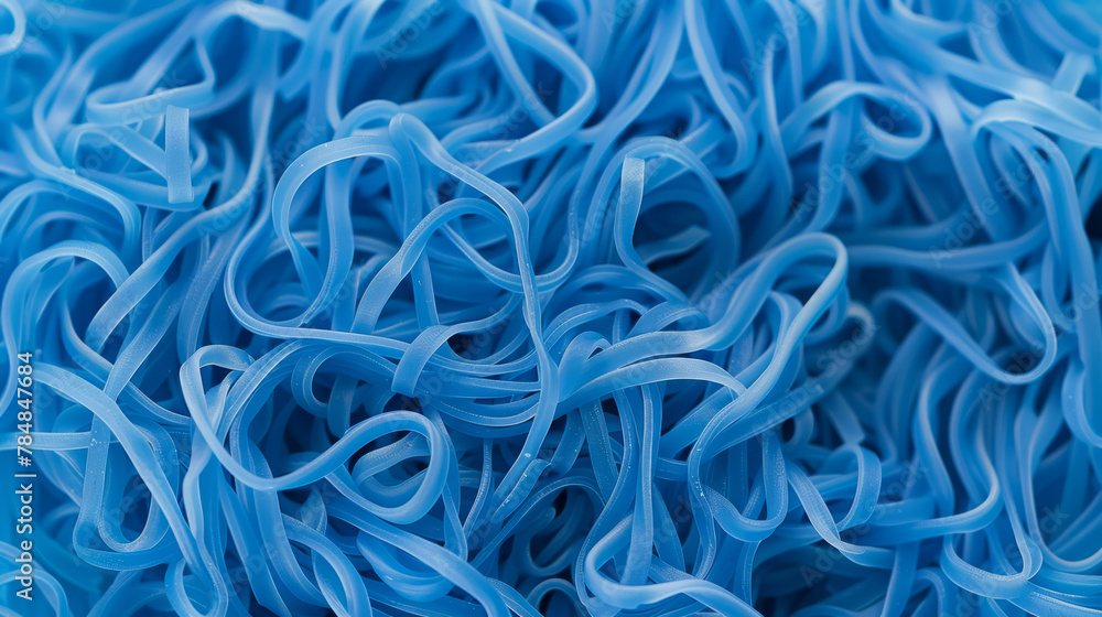 blue noodle background