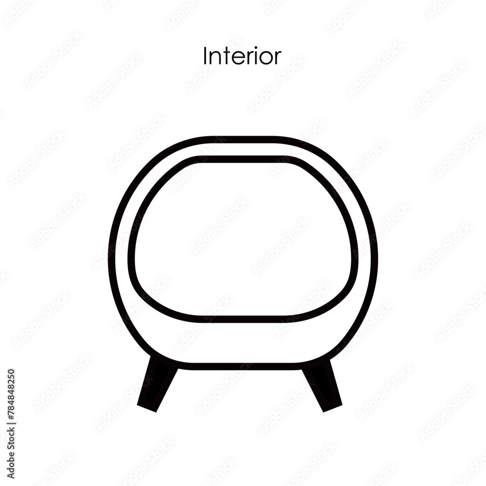 シンプルなソファーのアイコン インテリアの ベクターイラスト シンプルなソファーのアイコン インテリアの ベクターイラスト