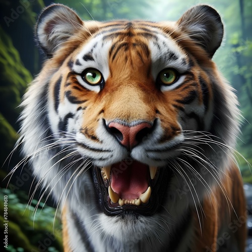  imposing tiger with green eyes 2