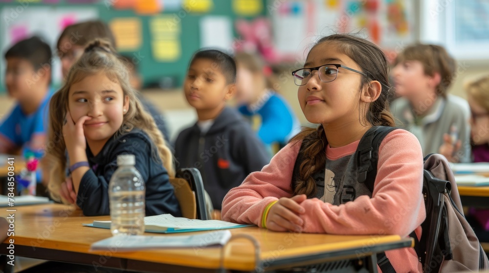 A classroom scene with students of diverse ethnicities and abilities engaged in learning, highlighting the importance of inclusive education. A classroom scene with students of diverse ethnicities and abilities engaged in learning, highlighting the importance of inclusive education.