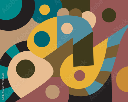 colorful abstract art for wall decoration
