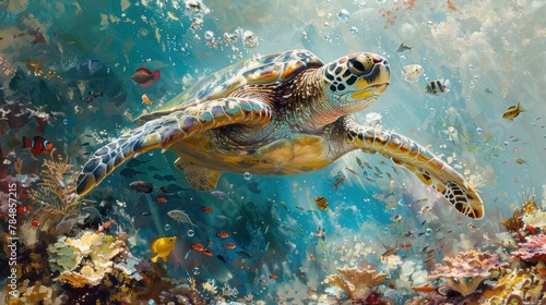 Sea Turtle Underwater Haven