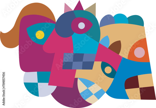 colorful abstract art for wall decoration
