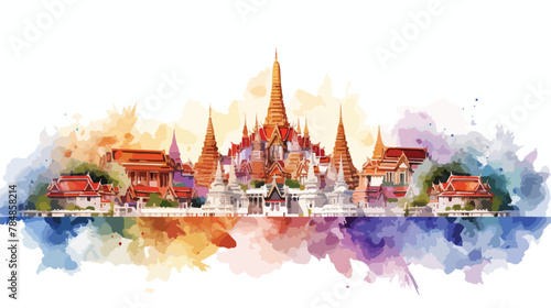 Wat Phra Kaew holy place and grand palace Bangkok T photo