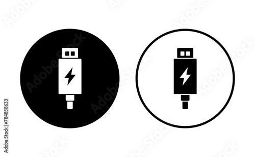 Usb icon set. Flash disk icon vector
