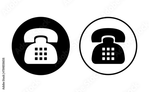 Telephone icon set. phone icon vector. photo