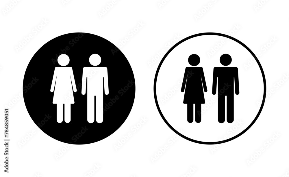 Man and woman icon set. male and female symbol Man and woman icon set. male and female symbol