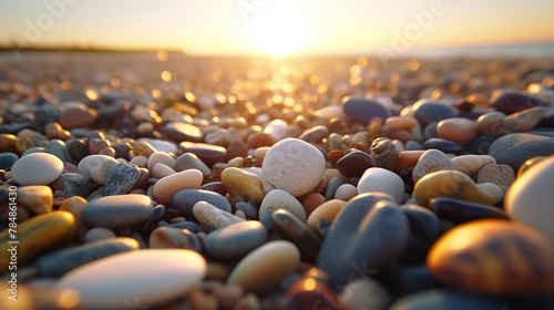 Pebble stones on the shore