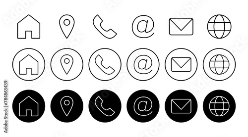 Contact us icon vector. web icon vector. business card contact information icon.