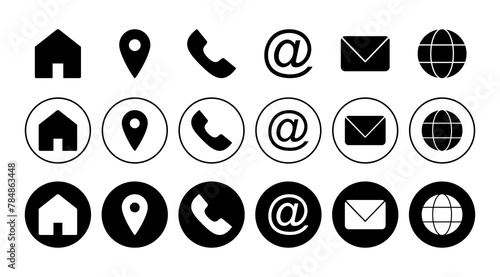 Contact us icon vector. web icon vector. business card contact information icon.