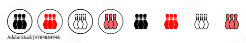 Bowling icon vector illustration. bowling ball and pin sign and symbol.