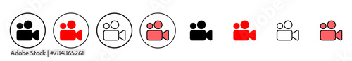 Video icon vector illustration. video camera sign and symbol. movie sign. cinema