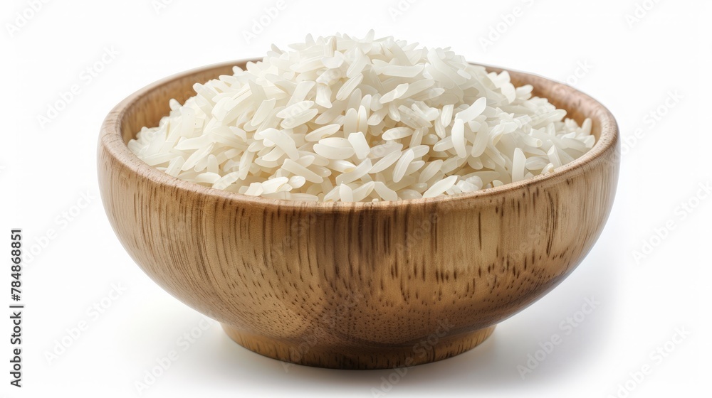 Bowl of Rice on White Background Bowl of Rice on White Background