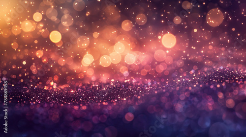  Grunge style glitter background with bright, abstract lights.AI generated Illustration.