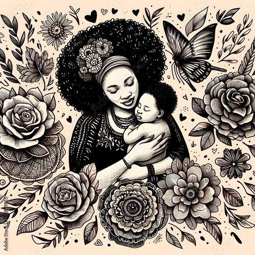Mother day graphic illustration banner