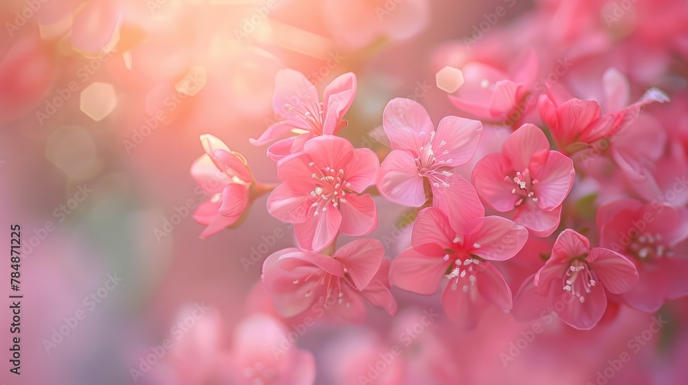 Sweet pink flowers in soft focus for background Sweet pink flowers in soft focus for background