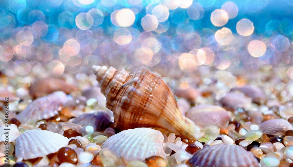 Background inspired by beautiful seashells and the sea.