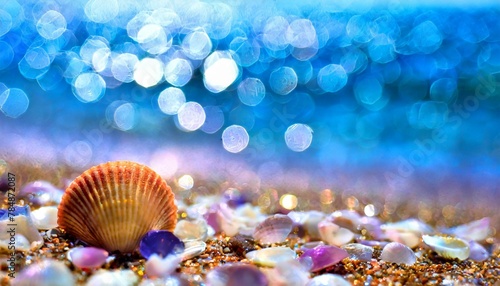 Background inspired by beautiful seashells and the sea. © Bambi and Sunny