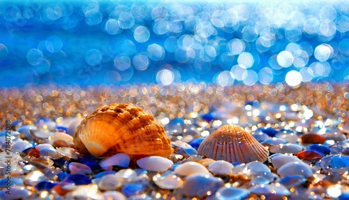 Background inspired by beautiful seashells and the sea.