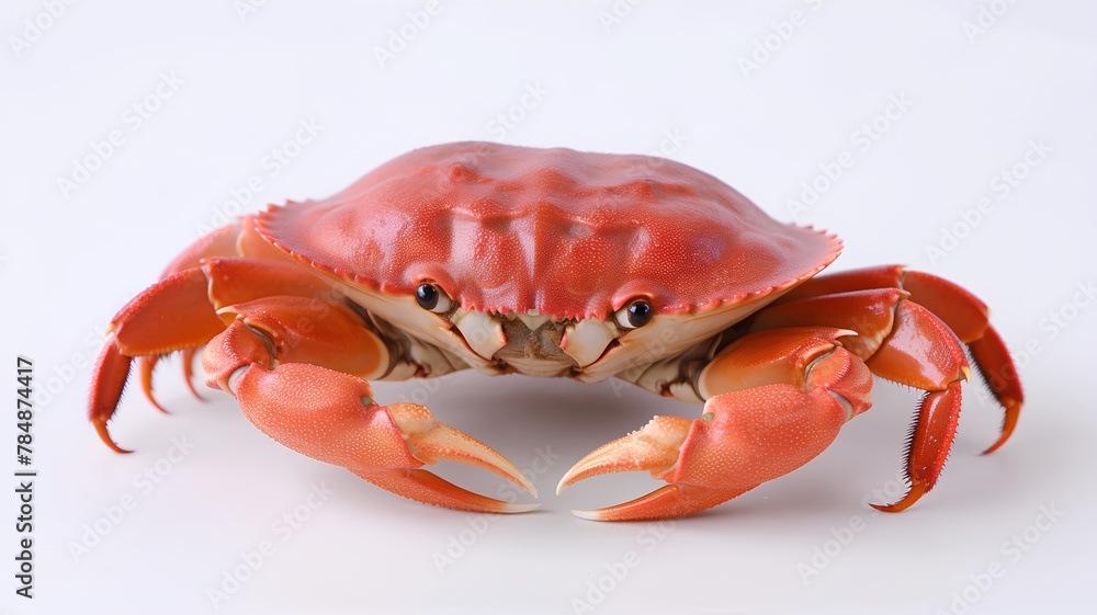 Crab isolated on white background. Clipping path included for easy editing.