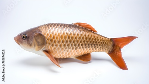 Carp fish isolated on white background. Fish with clipping path.