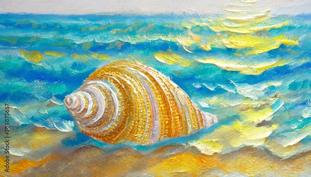 Texture art inspired by summer waves and seashells. Texture art inspired by summer waves and seashells.