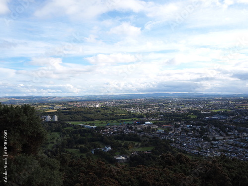 view of the city of the Arthur in Edinburgh