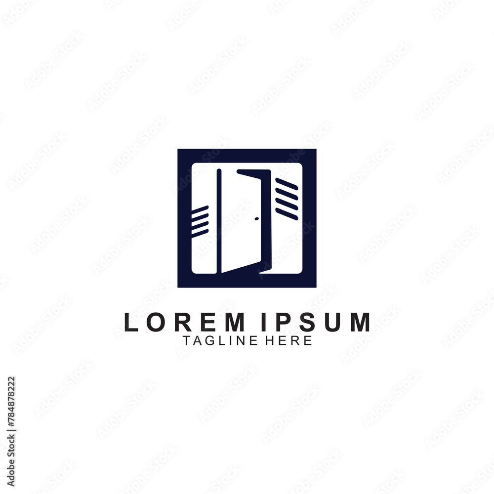 Modern Door Logo Design Vector. Modern Door Logo Design Vector.