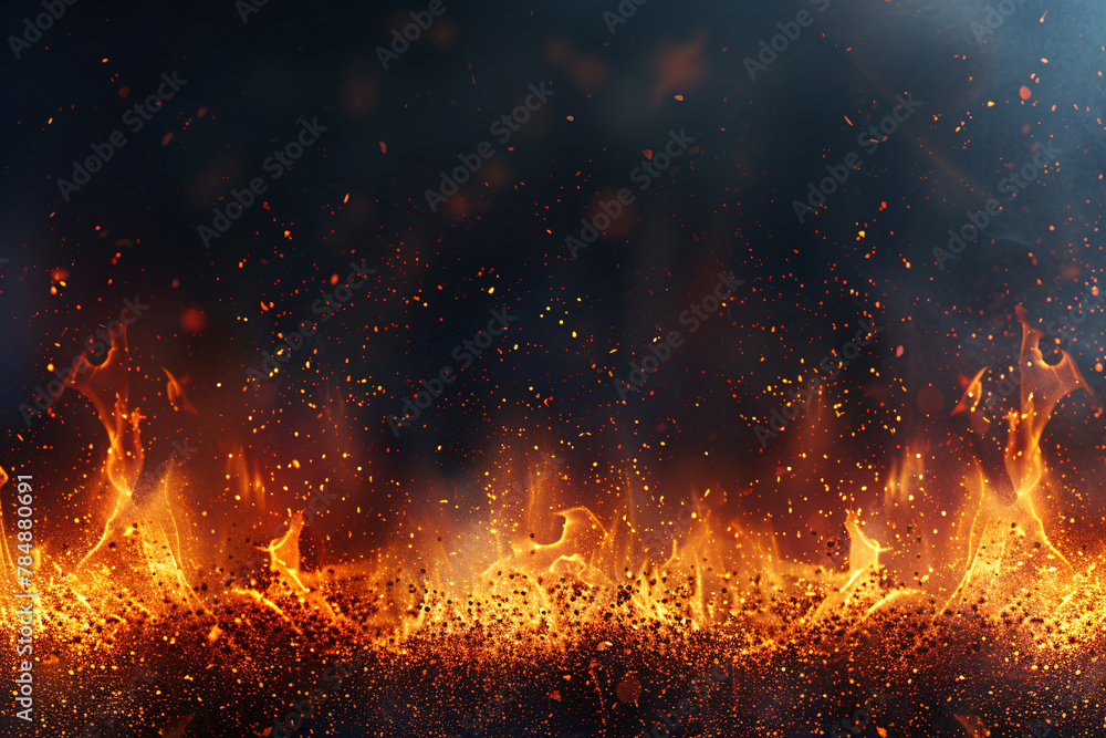 Forest Fire and Garden Blaze with Red and Orange Flames Forest Fire and Garden Blaze with Red and Orange Flames