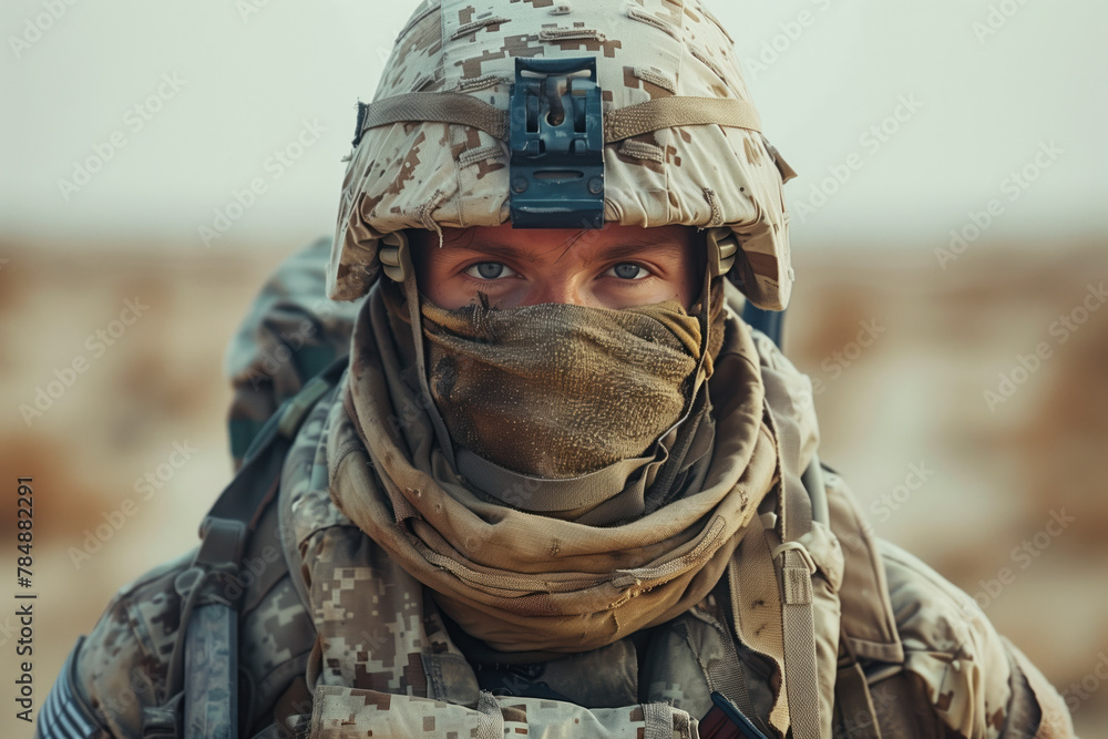 Portrait of a Soldier, Generative AI Portrait of a Soldier, Generative AI