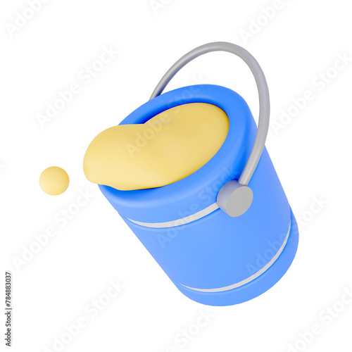 Fill Bucket Tool 3D Icon Illustration