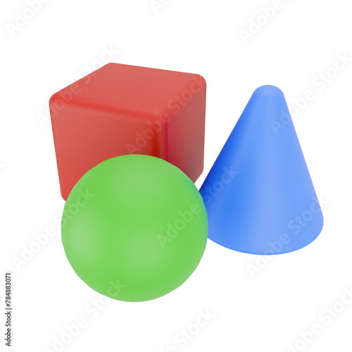 Abstract Object 3D Icon Illustration
