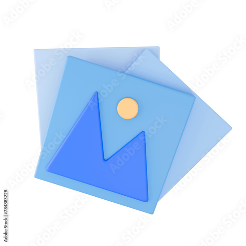 Photo Image 3D Icon Illustration